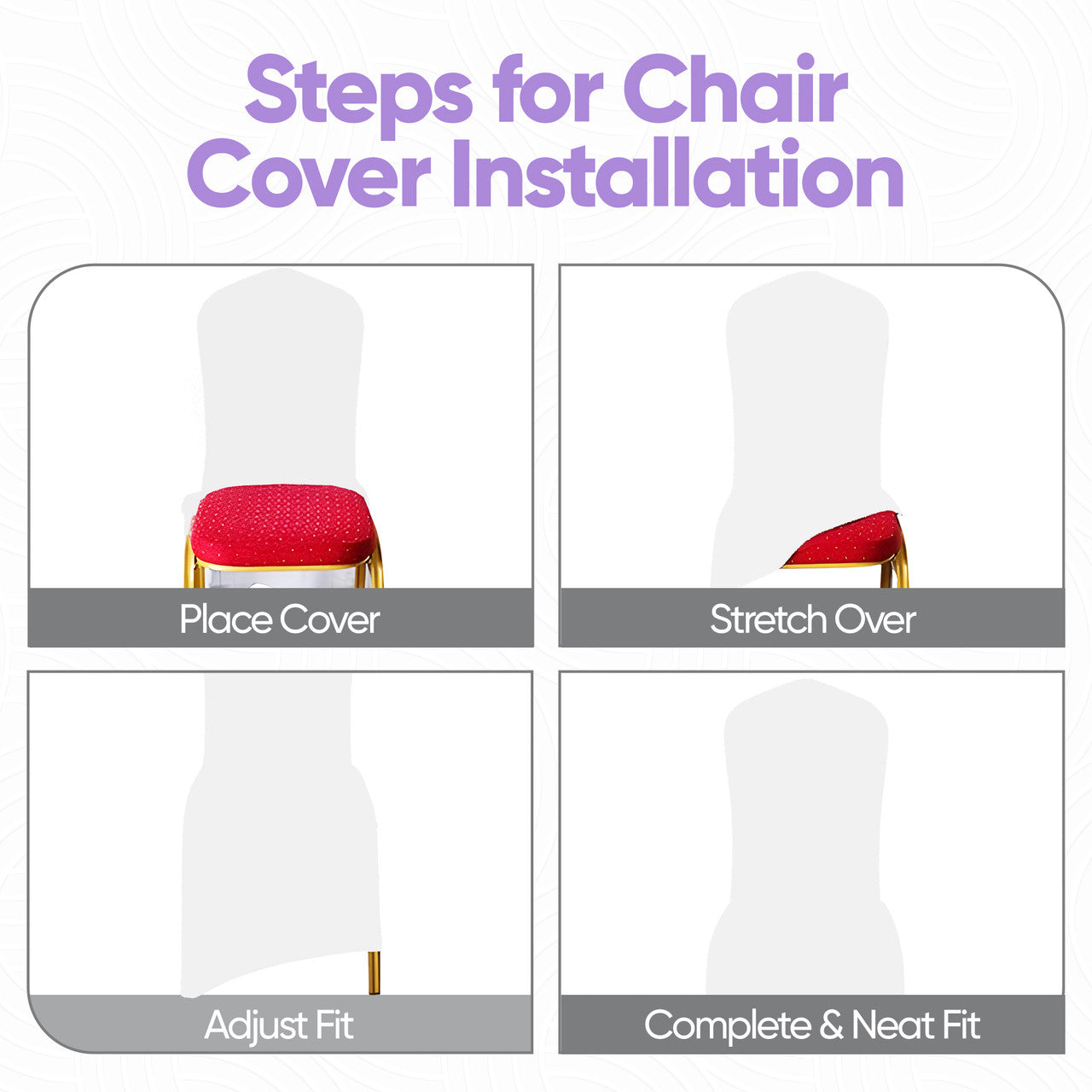 Premium Spandex Chair Cover - White