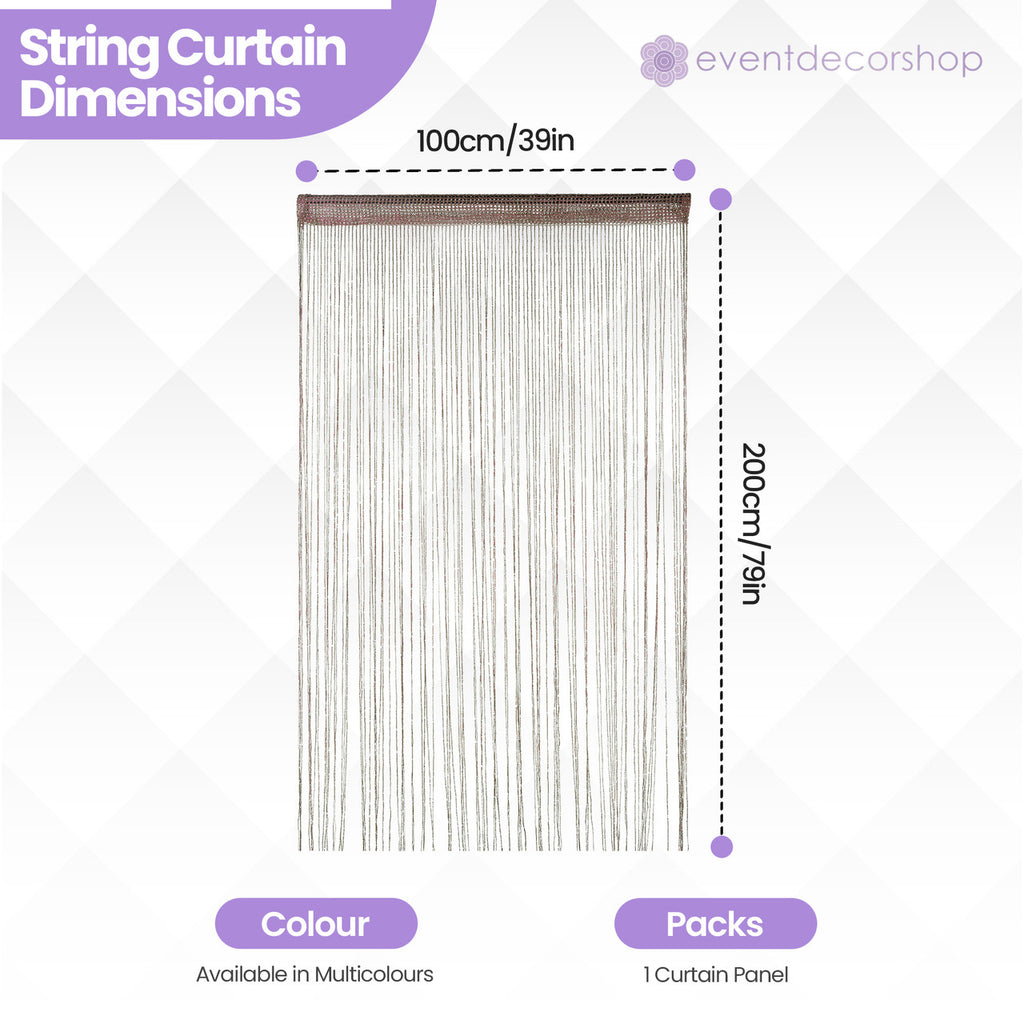String Curtain Panel - Champagne