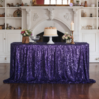 Sequin Rectangle Sparkly Tablecloth - Purple