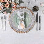 Round Charger Plate - Vintage Silver x 6