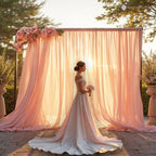100GSM Ice Silk Photography Backdrop (No Swag) - Rose Gold