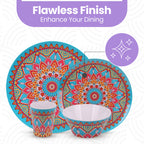 Moroccan Design Melamine BBQ and Party Set - 16pcs