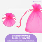 Organza Bags - 7cm x 9cm - 100pcs - Peach
