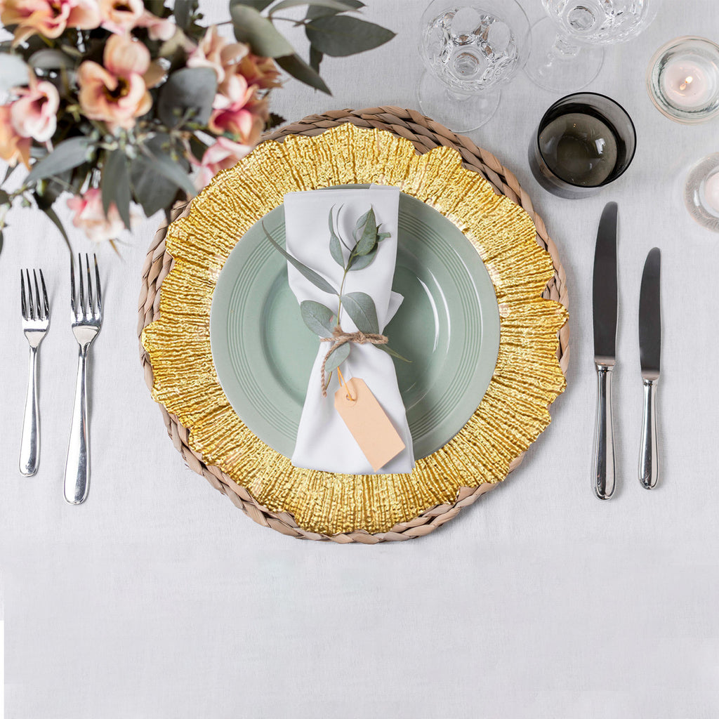 Decorative Charger Plates for Parties - 24Pcs