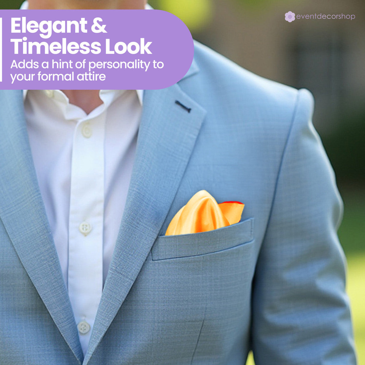 Pocket Square Handkerchief - Orange
