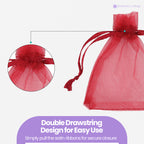 Organza Bags - 7cm x 9cm - 100pcs - Burgundy