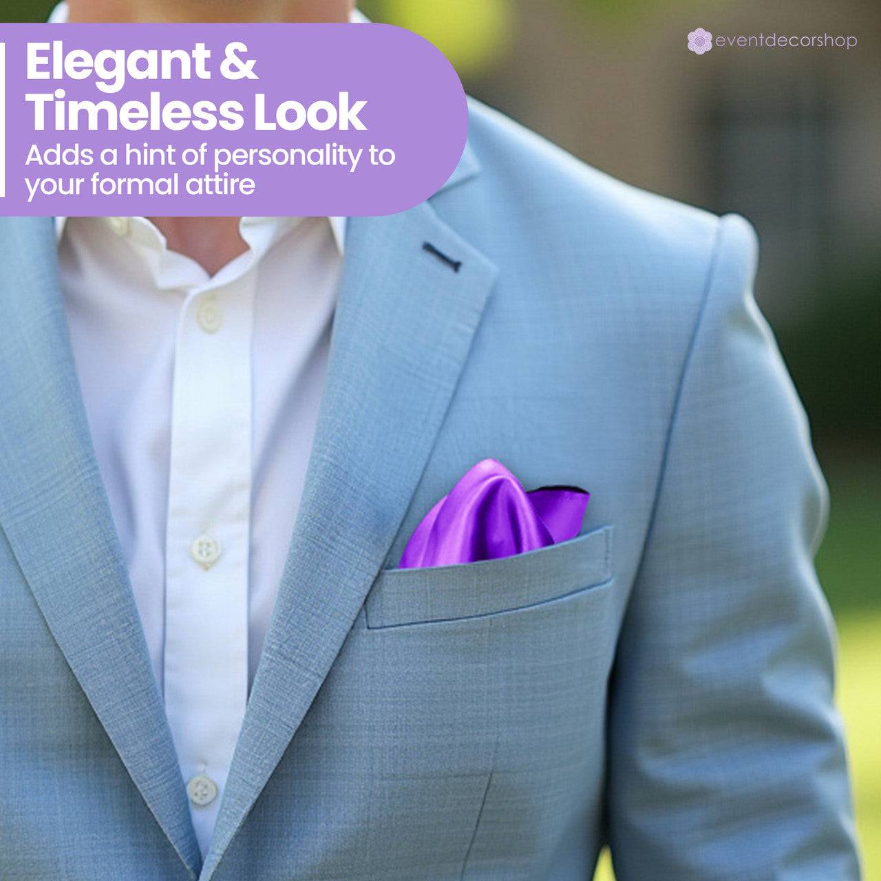 Pocket Square Handkerchief - Purple