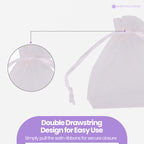 Organza Bags - 7cm x 9cm - 100pcs - White