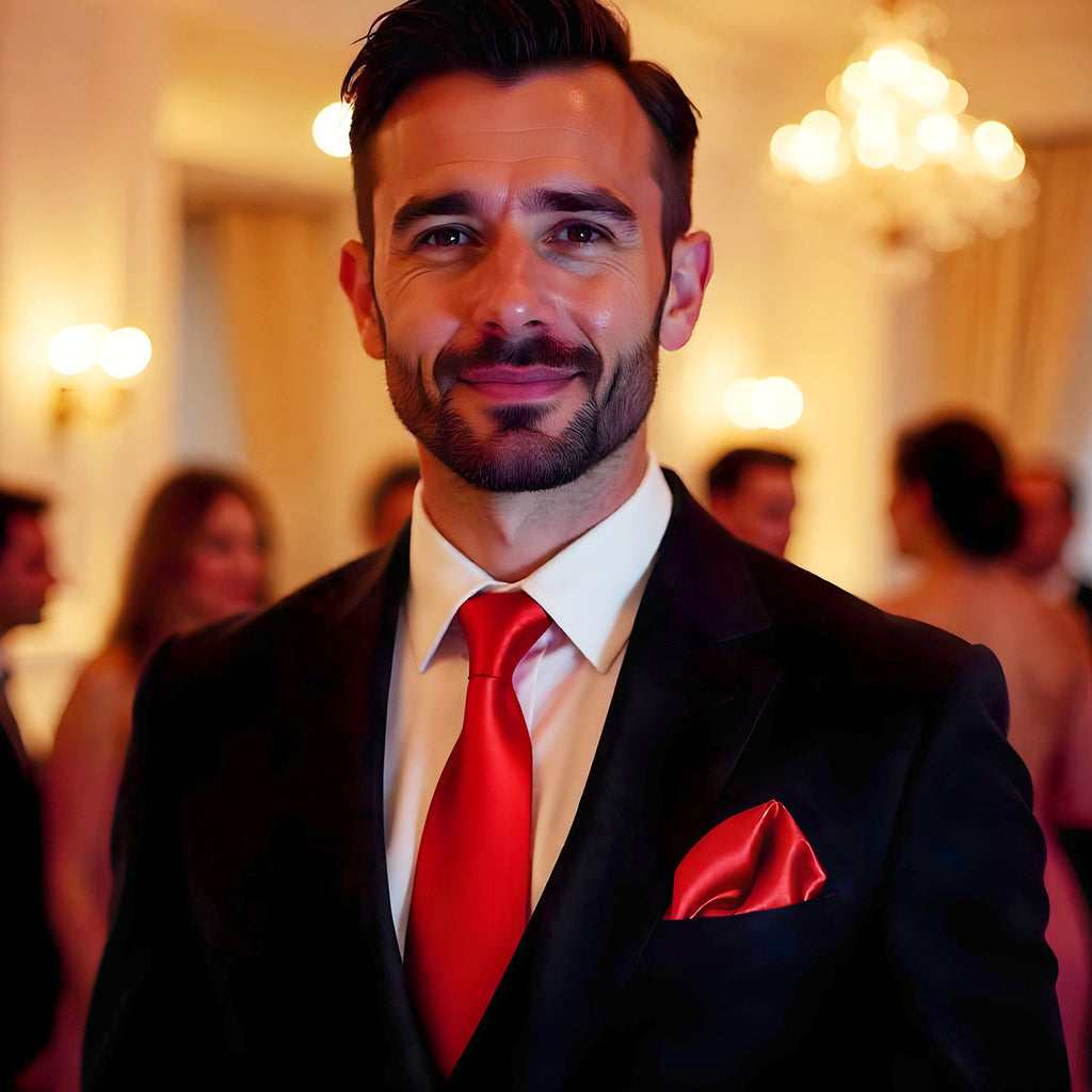 Red Tie and Handkerchief