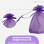 Organza Bags - 7cm x 9cm - 100pcs - Purple