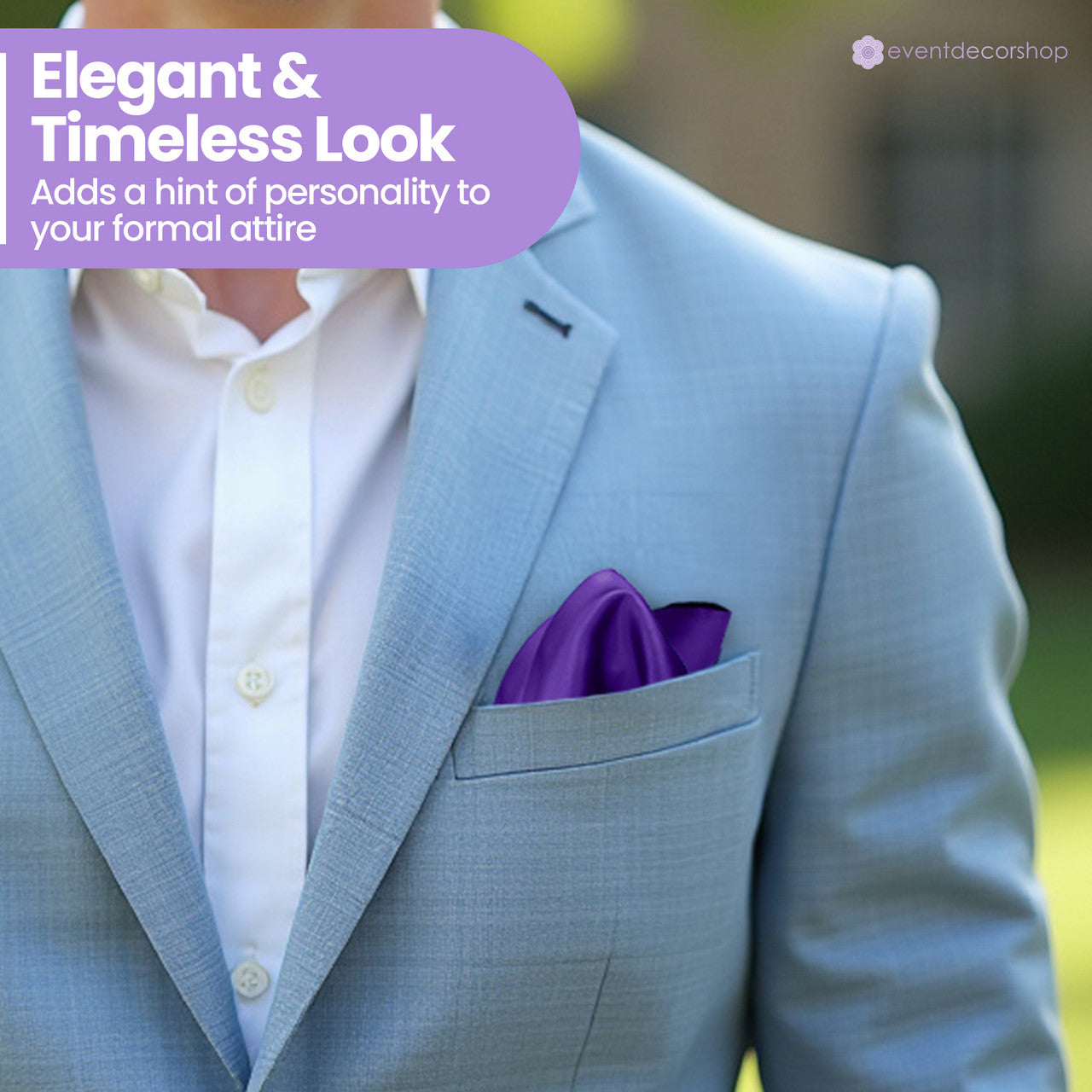 Pocket Square Handkerchief - Dark Purple