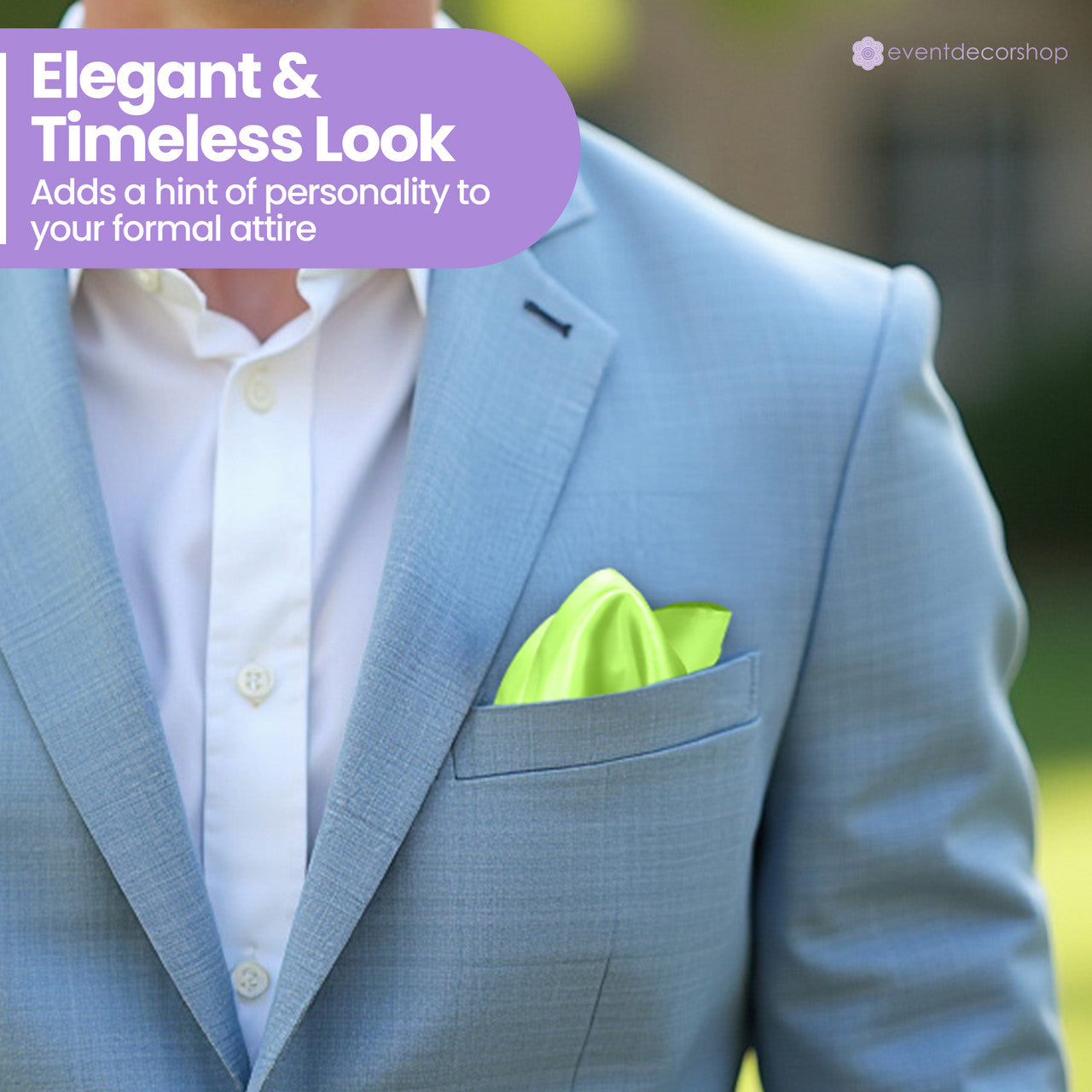 Pocket Square Handkerchief - Lime Green