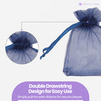 Organza Bags - 7cm x 9cm - 100pcs - Navy