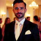 Ivory Tie and Handkerchief