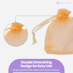 Organza Bags - 7cm x 9cm - 100pcs - Gold