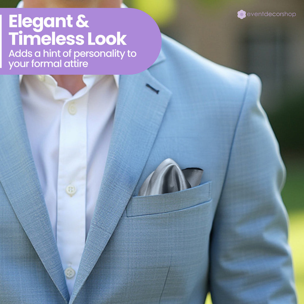 Pocket Square Handkerchief - Light Grey