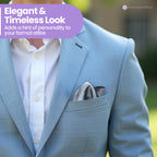 Pocket Square Handkerchief - Light Grey