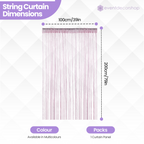 String Curtain Panel - Pink