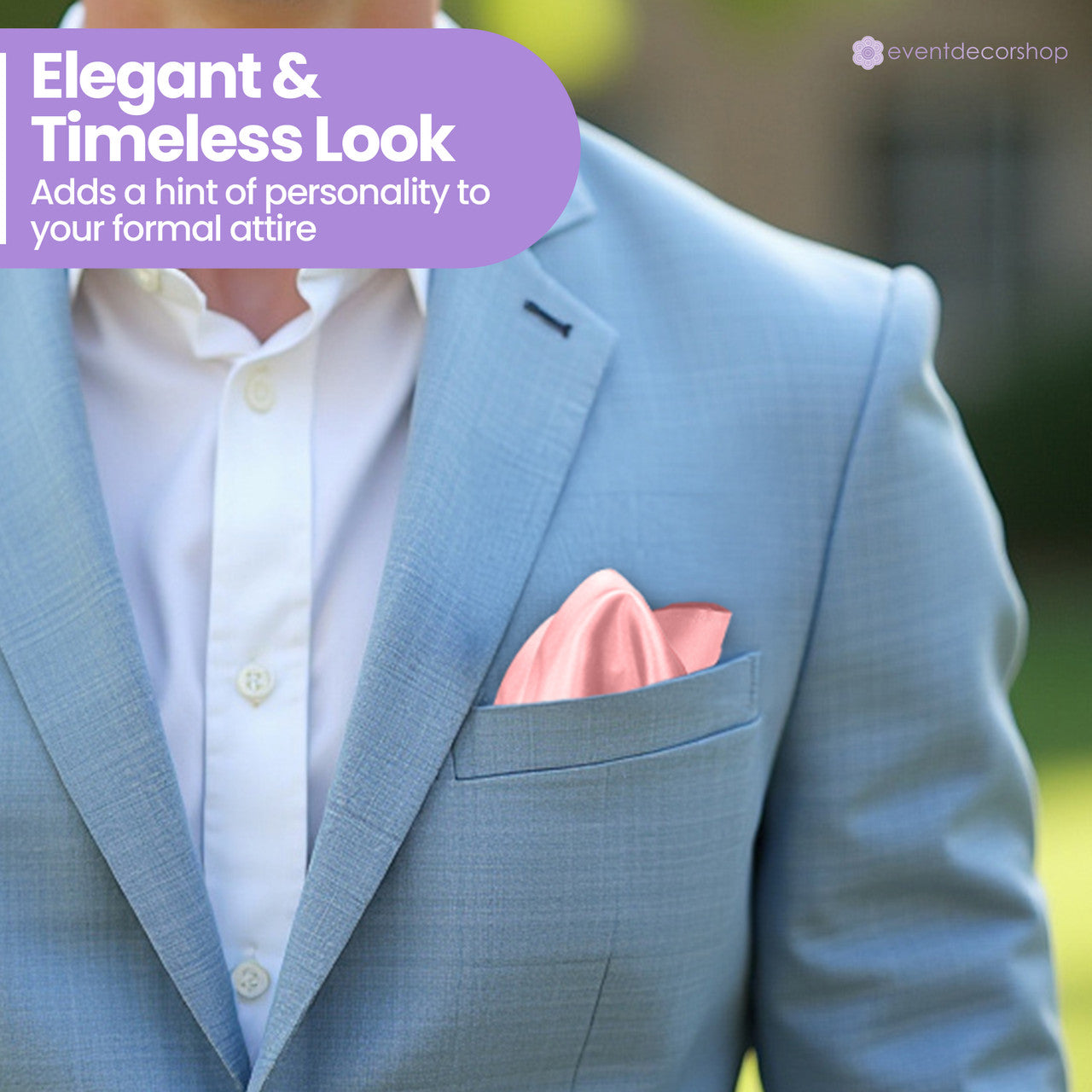 Pocket Square Handkerchief - Baby Pink