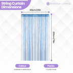 String Curtain Panel - Sky Blue