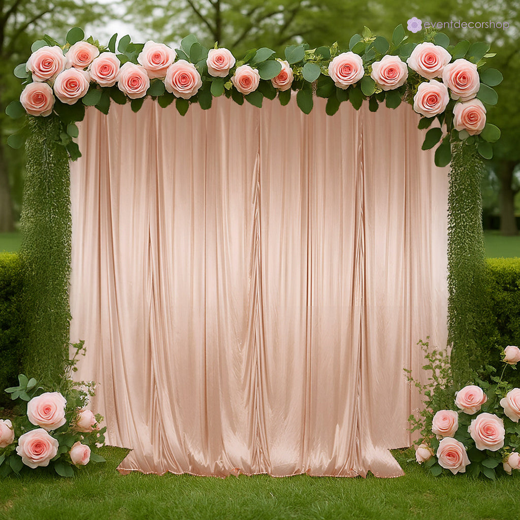 100GSM Ice Silk Photography Backdrop (No Swag) - Rose Gold