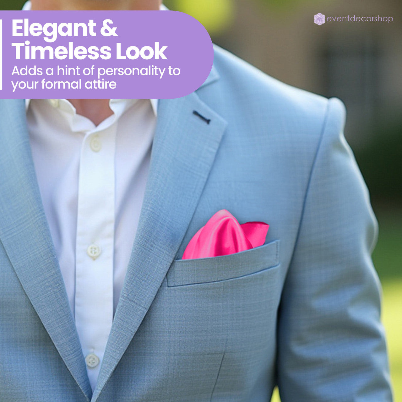 Pocket Square Handkerchief - Hot Pink