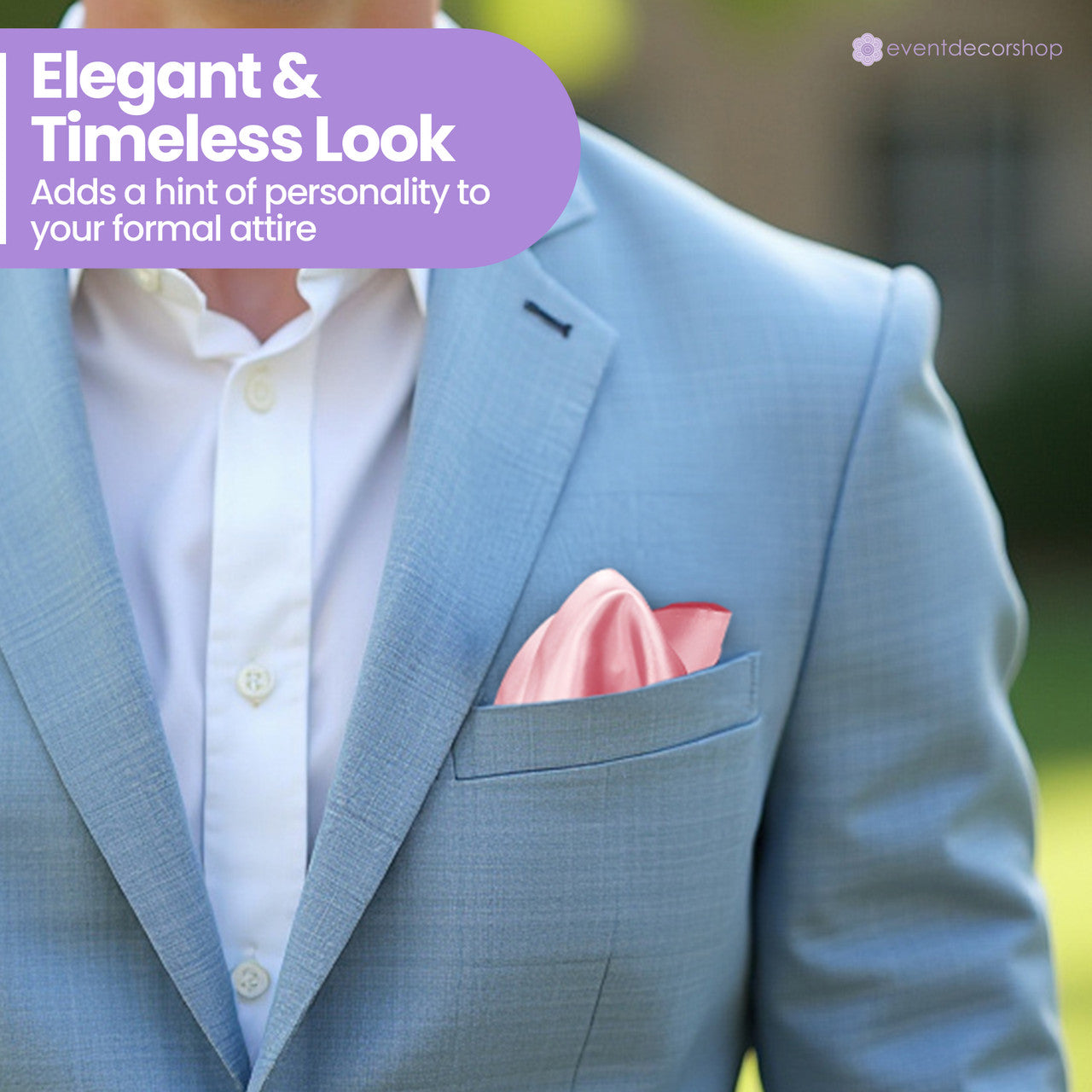 Pocket Square Handkerchief - Rose Pink