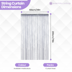 String Curtain Panel - Silver