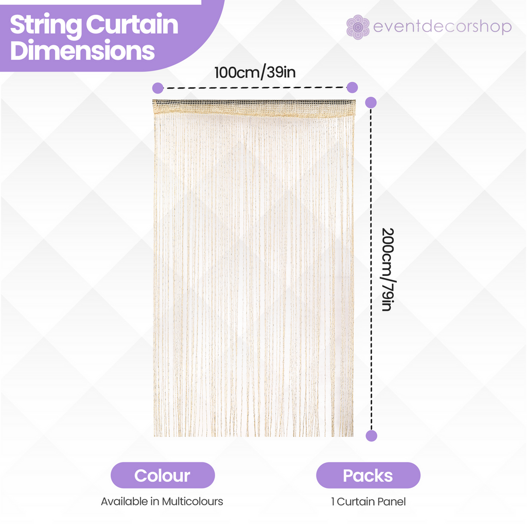 String Curtain Panel - Ivory