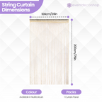 String Curtain Panel - Ivory