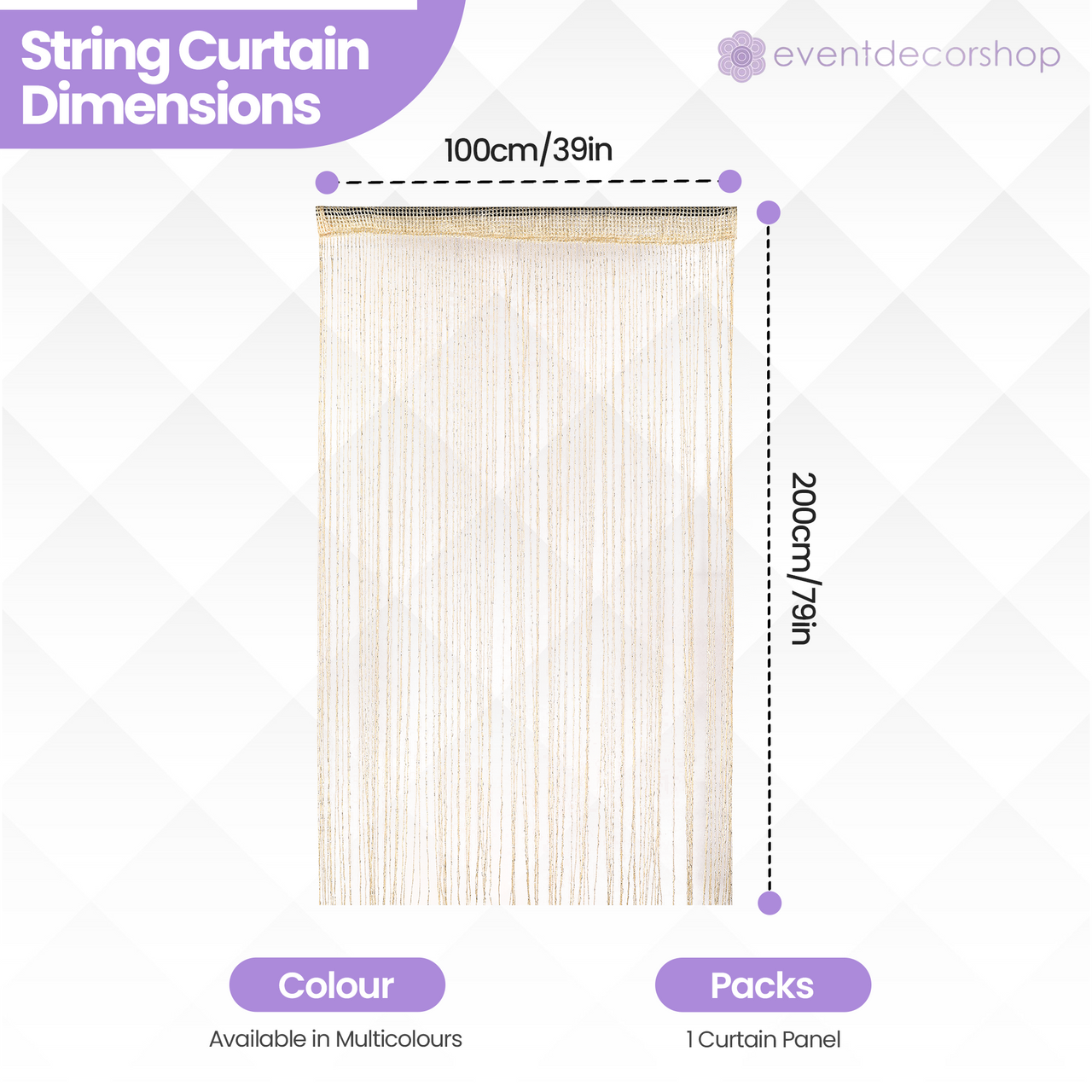 String Curtain Panel - Ivory