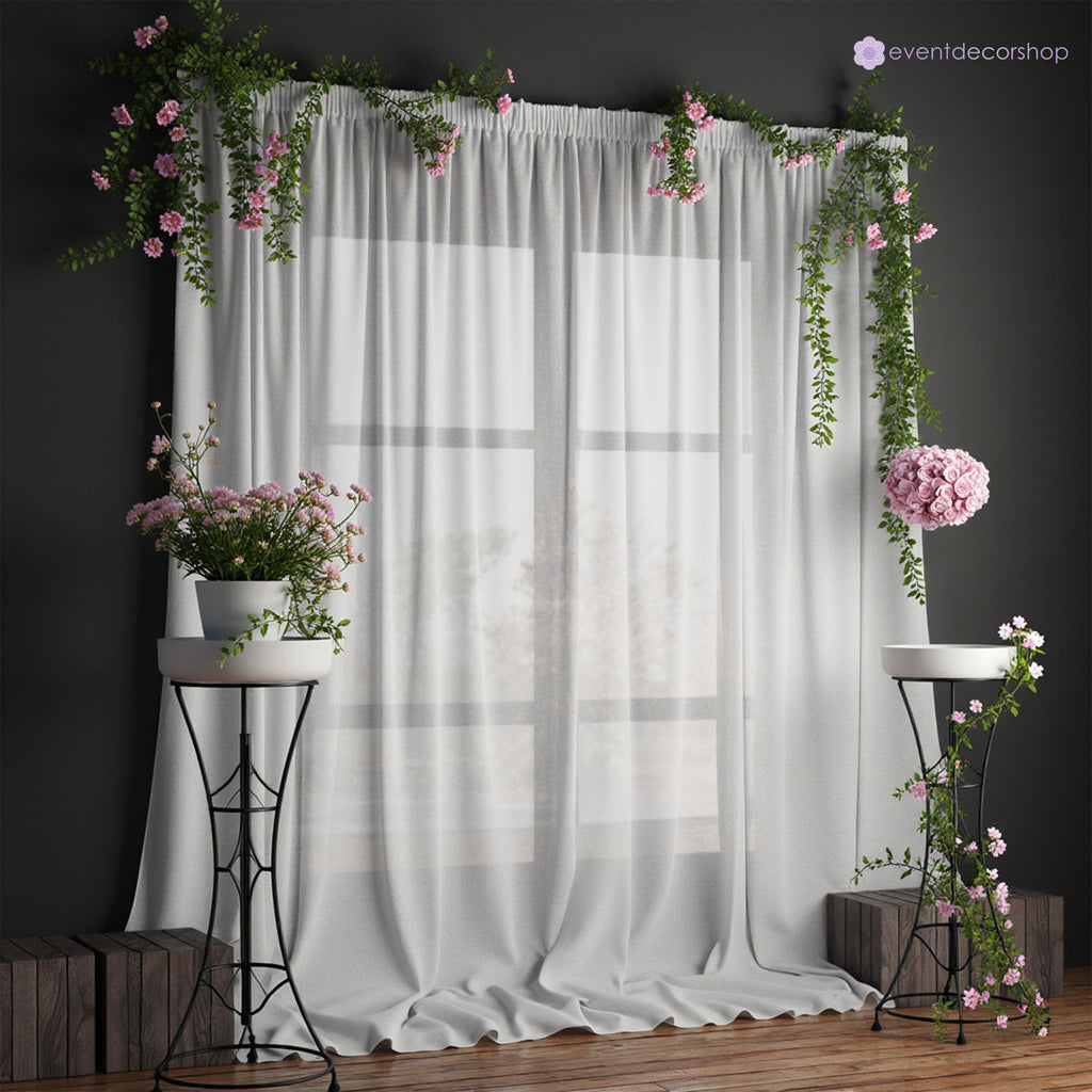 100GSM Ice Silk Photography Backdrop (No Swag) - White