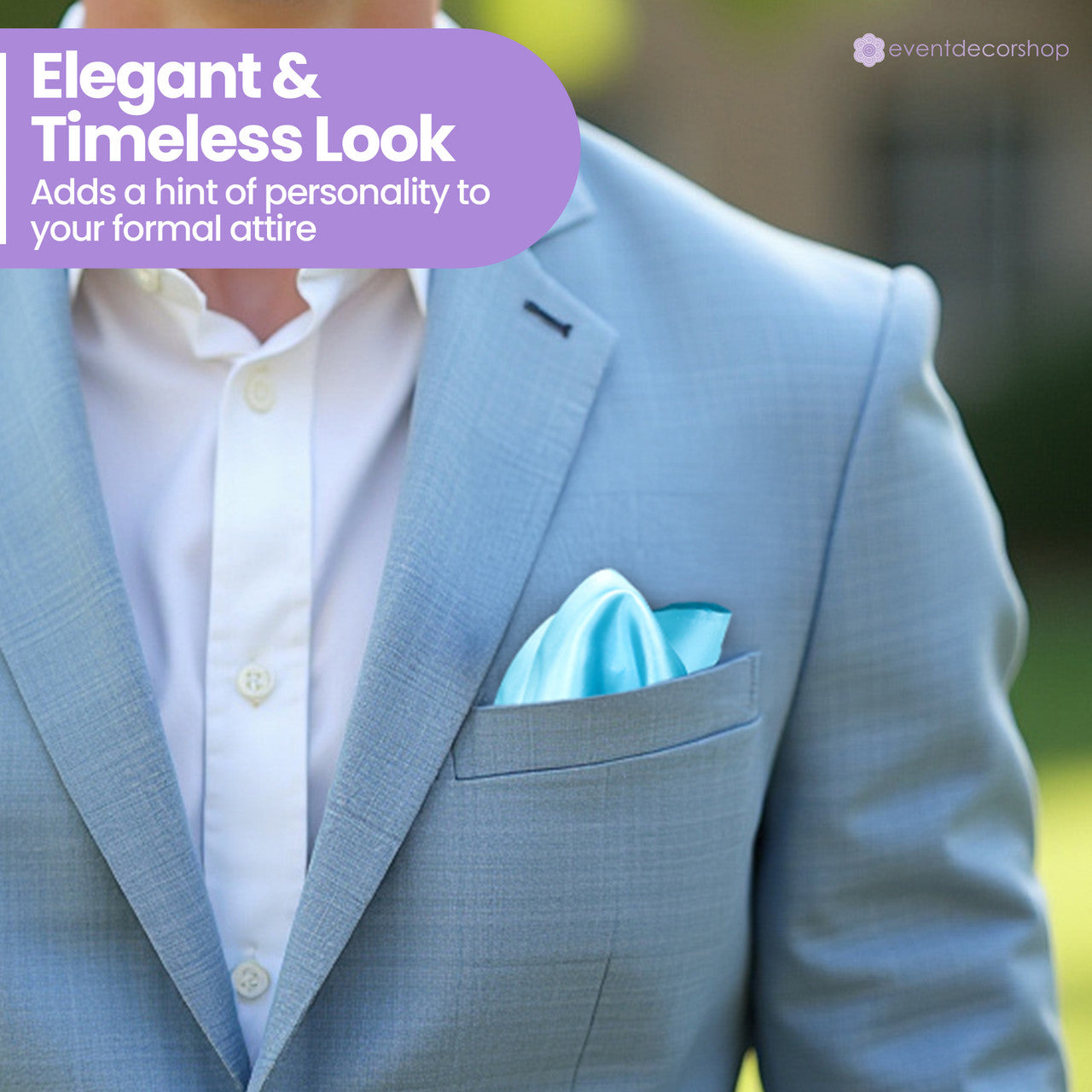 Pocket Square Handkerchief - Aqua