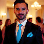 Sky Blue Tie and Handkerchief