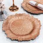 Round Charger Plate - Vintage Rose Gold x 6