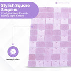 30x30cm Glitter Finish Sequin Wall Panel - Glitter Pink
