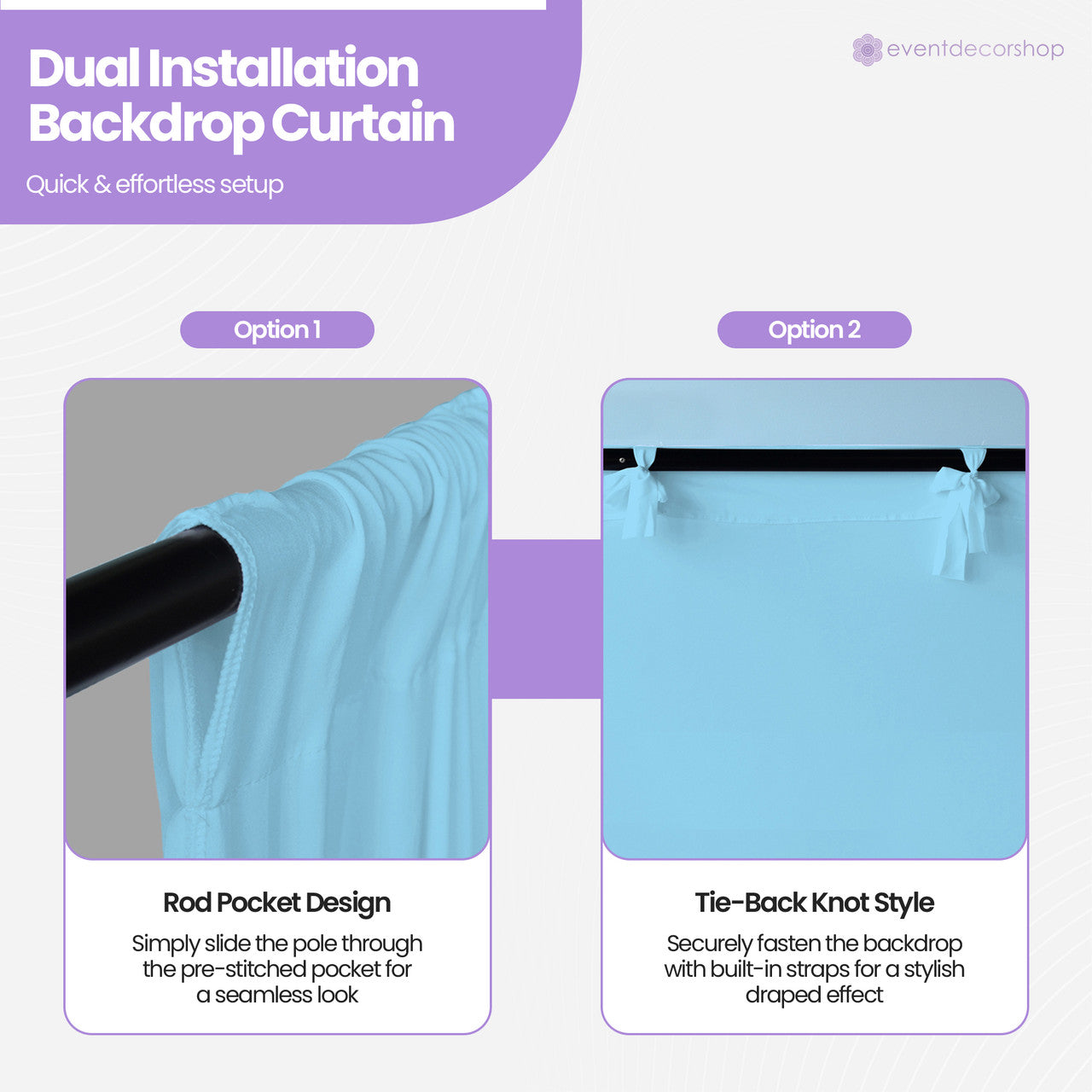 160gsm Spandex Backdrop - Baby Blue