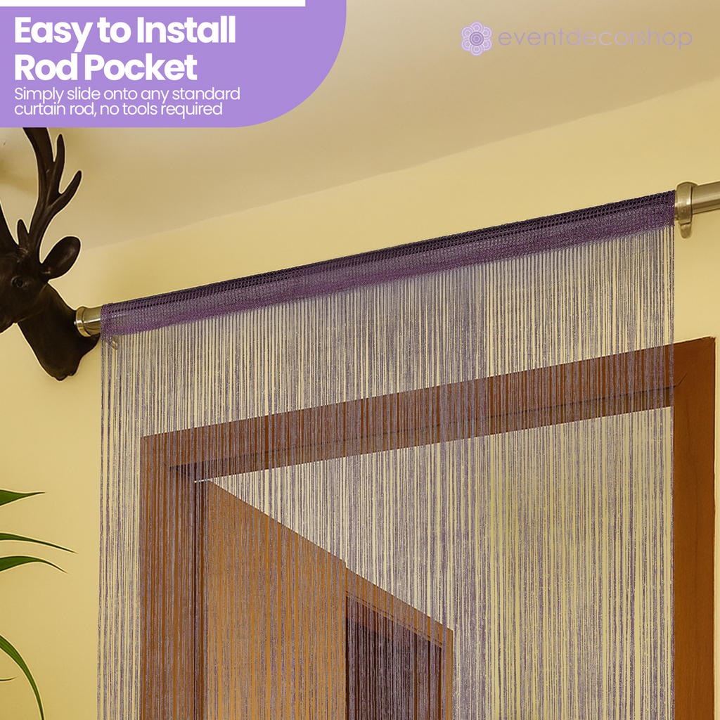 String Curtain Panel - Dark Purple