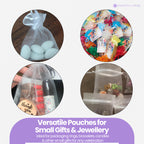 Organza Bags - 7cm x 9cm - 100pcs - Mixed Colours