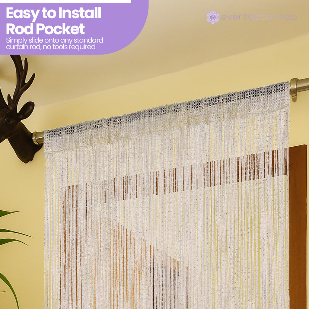 String Curtain Panel - Beige