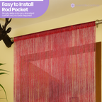 String Curtain Panel - Red