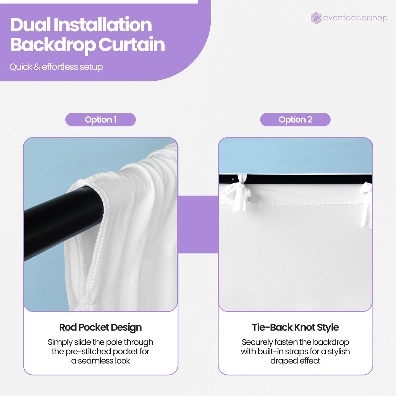 160gsm Spandex Backdrop - White