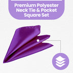 Dark Purple Tie and Handkerchief