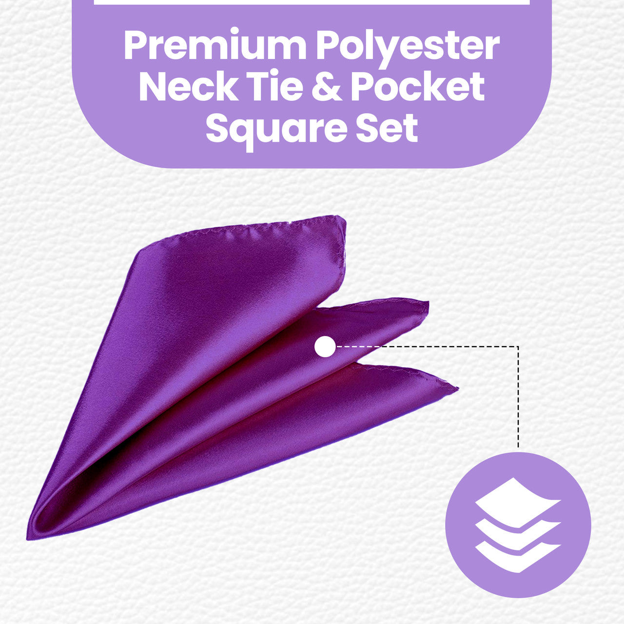 Dark Purple Tie and Handkerchief