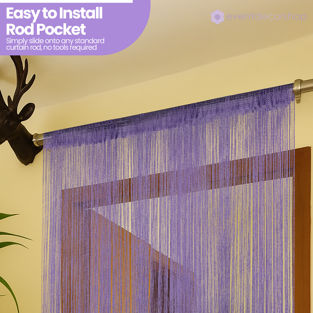 String Curtain Panel - Light Purple