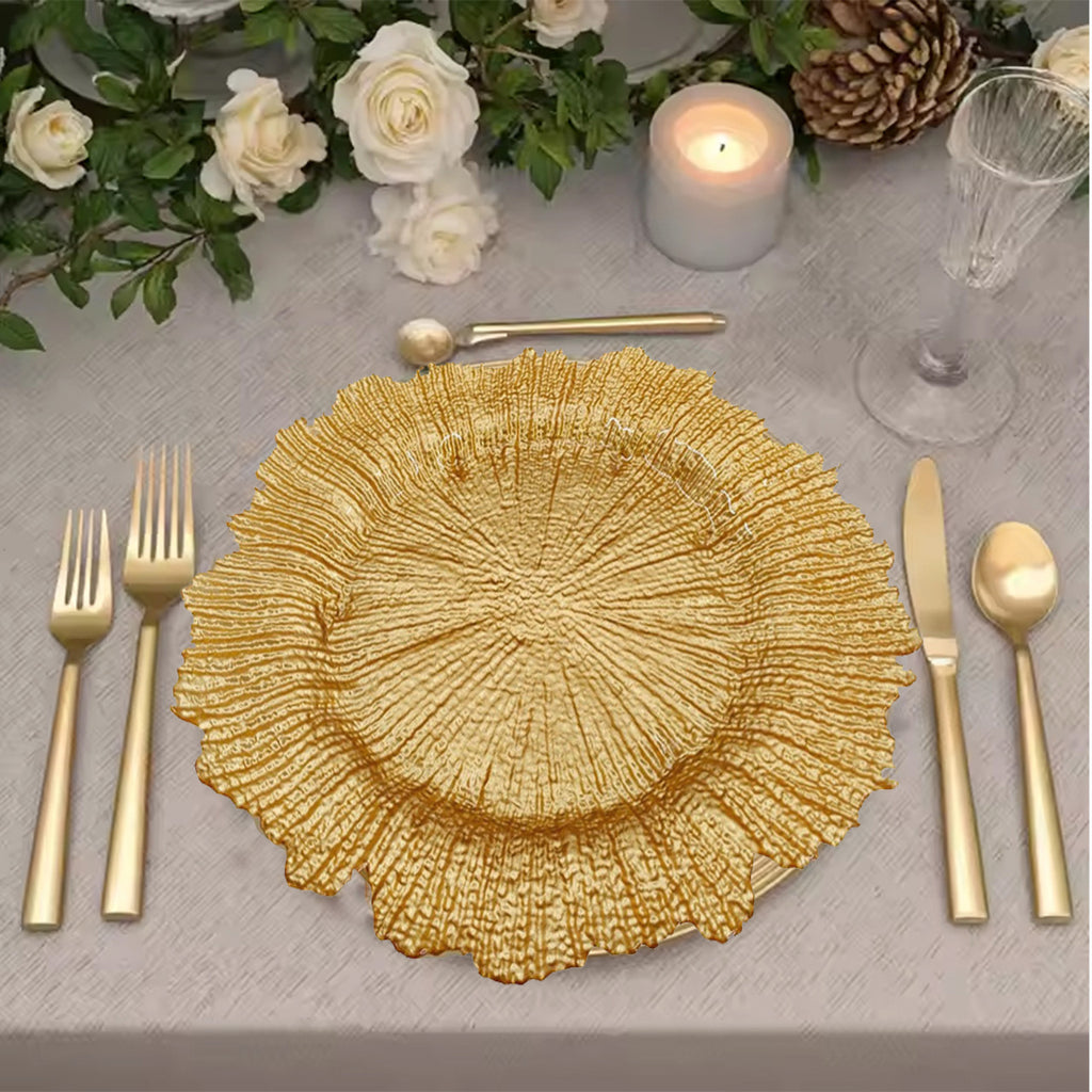 Decorative Charger Plates for Parties - 24Pcs
