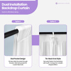 100GSM Ice Silk Photography Backdrop (No Swag) - White