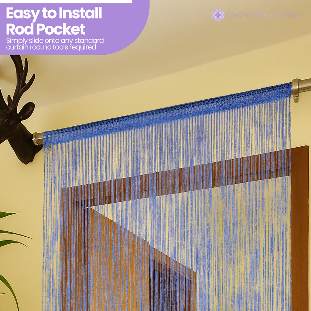 String Curtain Panel - Royal Blue
