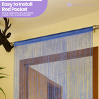 String Curtain Panel - Royal Blue