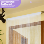 String Curtain Panel - White